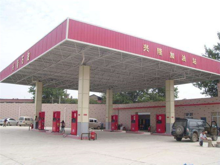 三亚加油站钢结构网架案例9